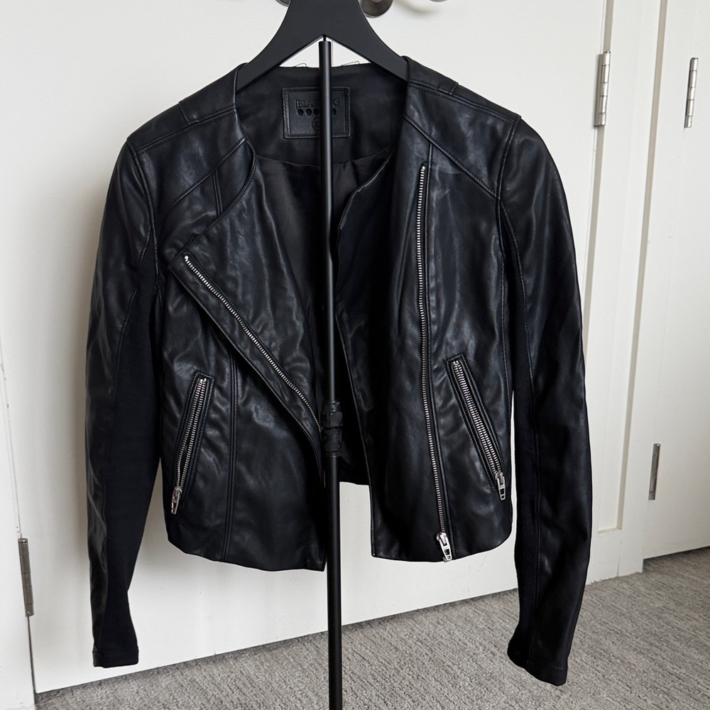 Blank NYC Black Leather Moto Jacket